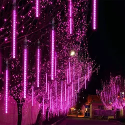 30cm/50cm LED Meteor Shower Garland Holiday Strip Light Outdoor Waterproof Fairy Lights For Garden Street Christmas Decoration