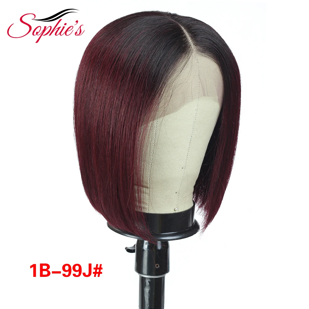 Human Hair Lace Front Wig For Black Women Brazilian Short Bob 4*4 Closure Pre-Plucked Remy Hair