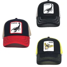 Модные бейсбольные кепки с вышивкой животных бейсболка для мужчин и женщин хип-хоп шляпа летняя сетчатая шапка уличная вышивка на кепке animales bordados