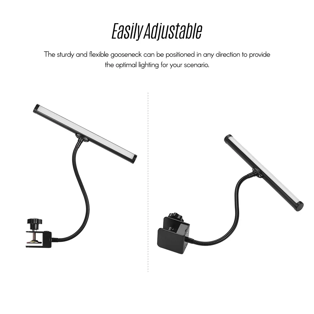 Professional LED Lamp Adjustable Music Light with 15 SMD LED Beads for Upright Piano Grand Piano Musical Instrument Accessory