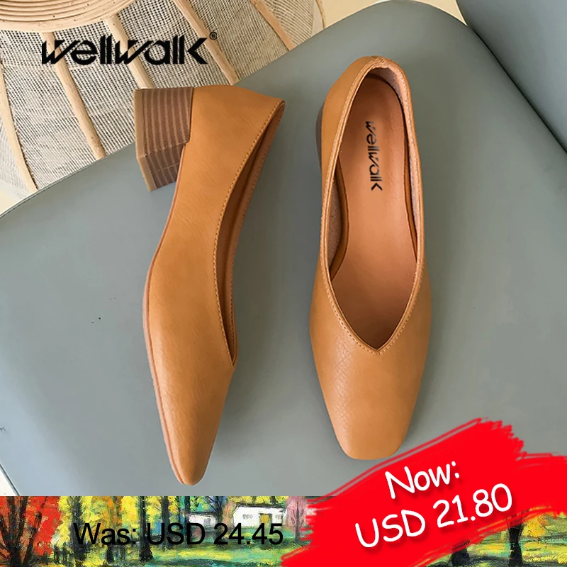 Классические туфли-лодочки Женская обувь на каблуке Однотонные женские осенние