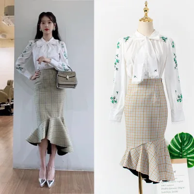 

Butterfly knot T-shirt +skirt for women DEL LUNA Hotel same IU Lee Ji Eun Maternity clothes Summer Top Pregnancy pregnant coat