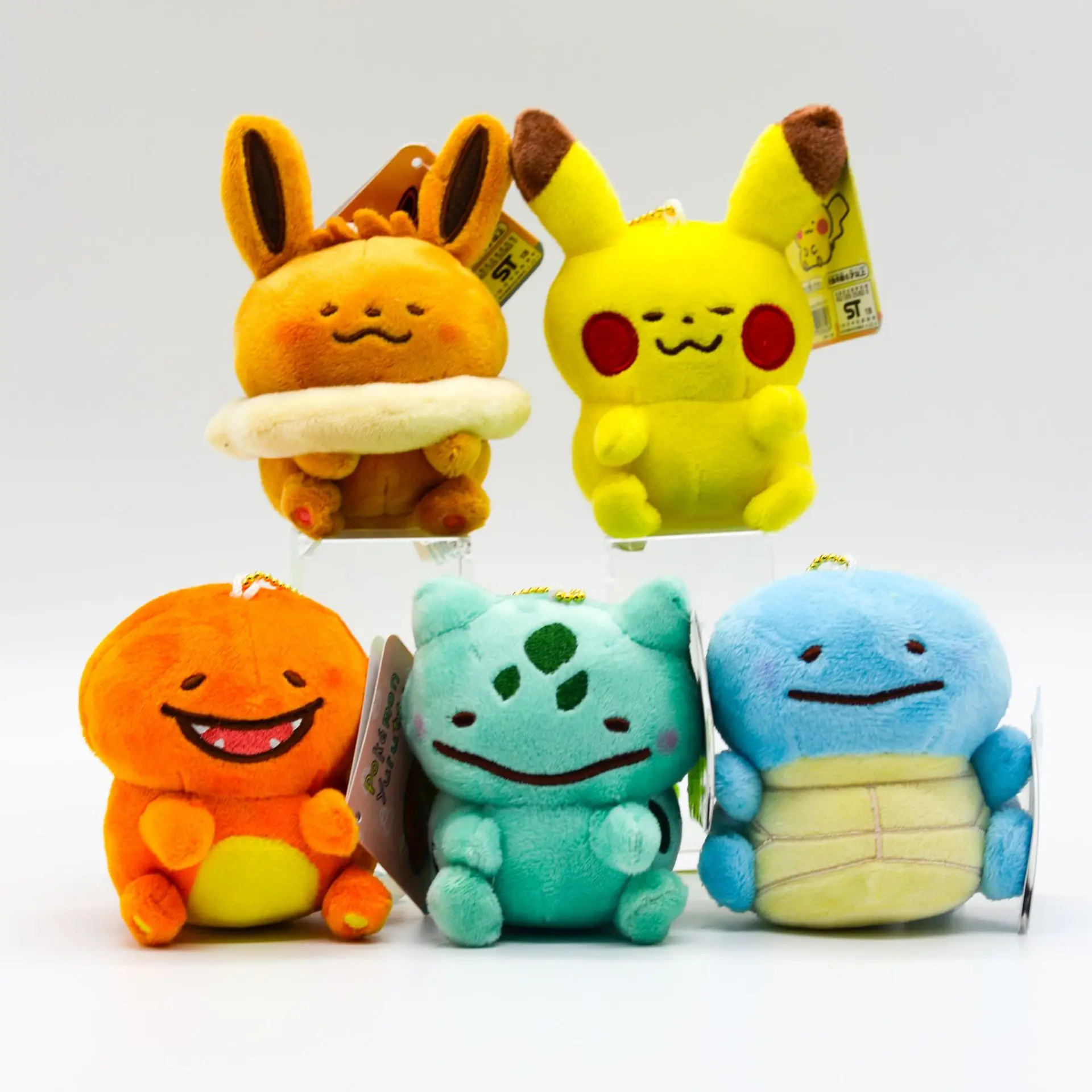 5 doll a set Такара TOMY Покемон 5 кукол/набор PP Хлопок чучела чармандер Пикачу Бульбазавр Eevee кукла-подвеска для детей 10 см - Цвет: 5 doll a set