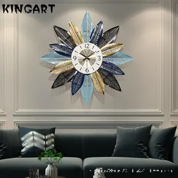 

3d Metal Large Wall Clock Home Decor Living Room Wall Art Clock Creative Iron Wall Ornaments Big Hanging Clock 1422950849