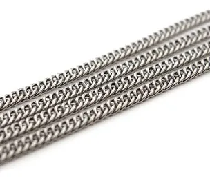 

2meter 3mm Stainless Steel Link Chains Bulk Steel Color for DIYJewelry Chain Making Crafts fgh5d