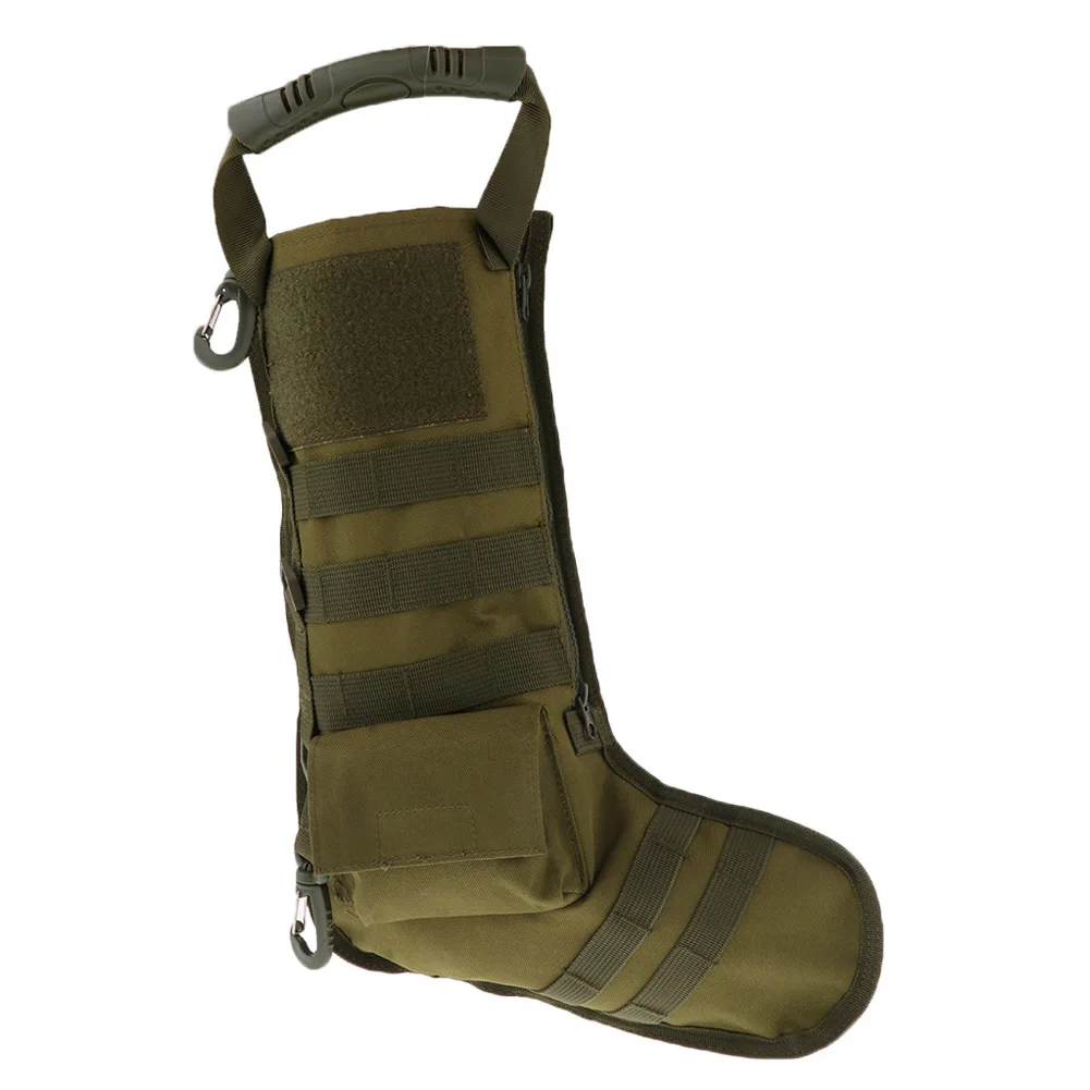 

Hanging Storage Bag Large Capacity Tactical Stocking Zipper Straps Military Nylon Christmas Hunting