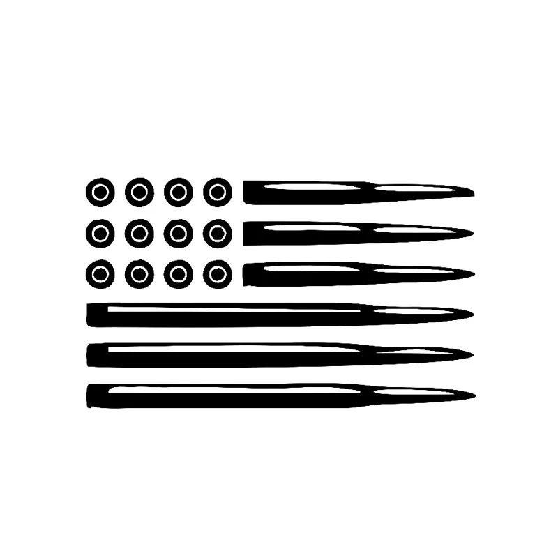

Fashion Car Sticker Unique American Flag Bullets Gun Funny Window Bumper Motorcycle Laptop Trunk Decal Accessories KK 17*10cm
