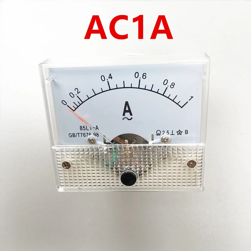 85L1 AC аналоговая панель измерителя тока 50mA 500mA 1A 5A 10A 20A 50A 100A Датчик тока механические амперметр