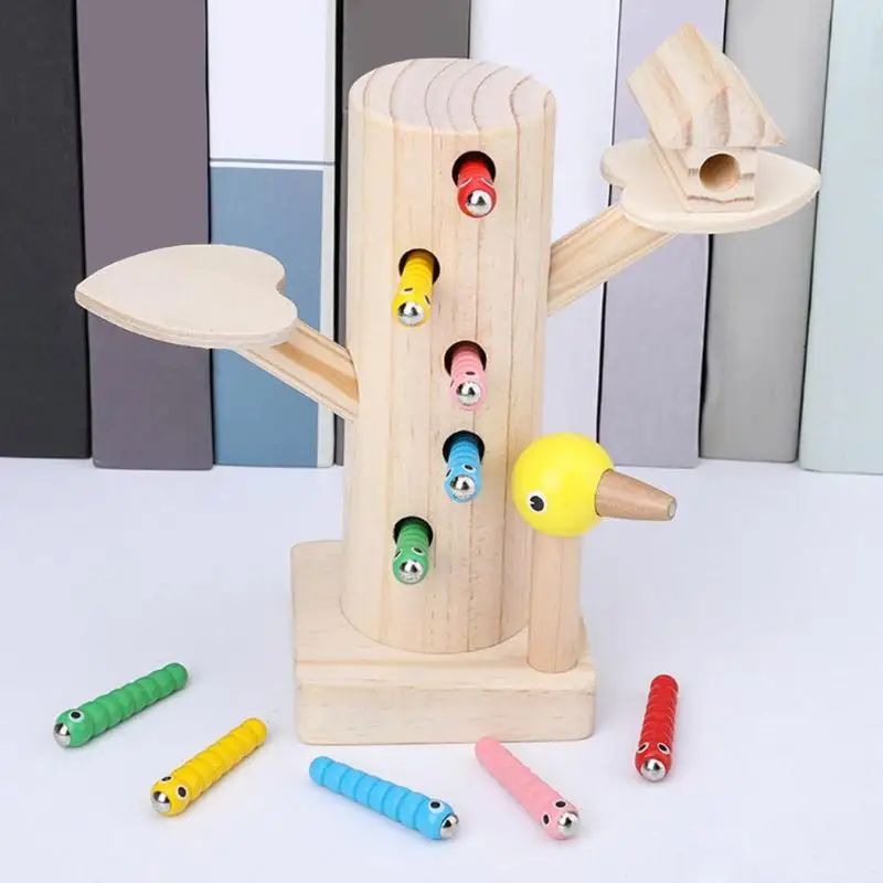 

Game Color Cognition Catch Worms Games Interactive Toys Sensory Exercise Durable Playful Funny Interesting with Magnetic Stick