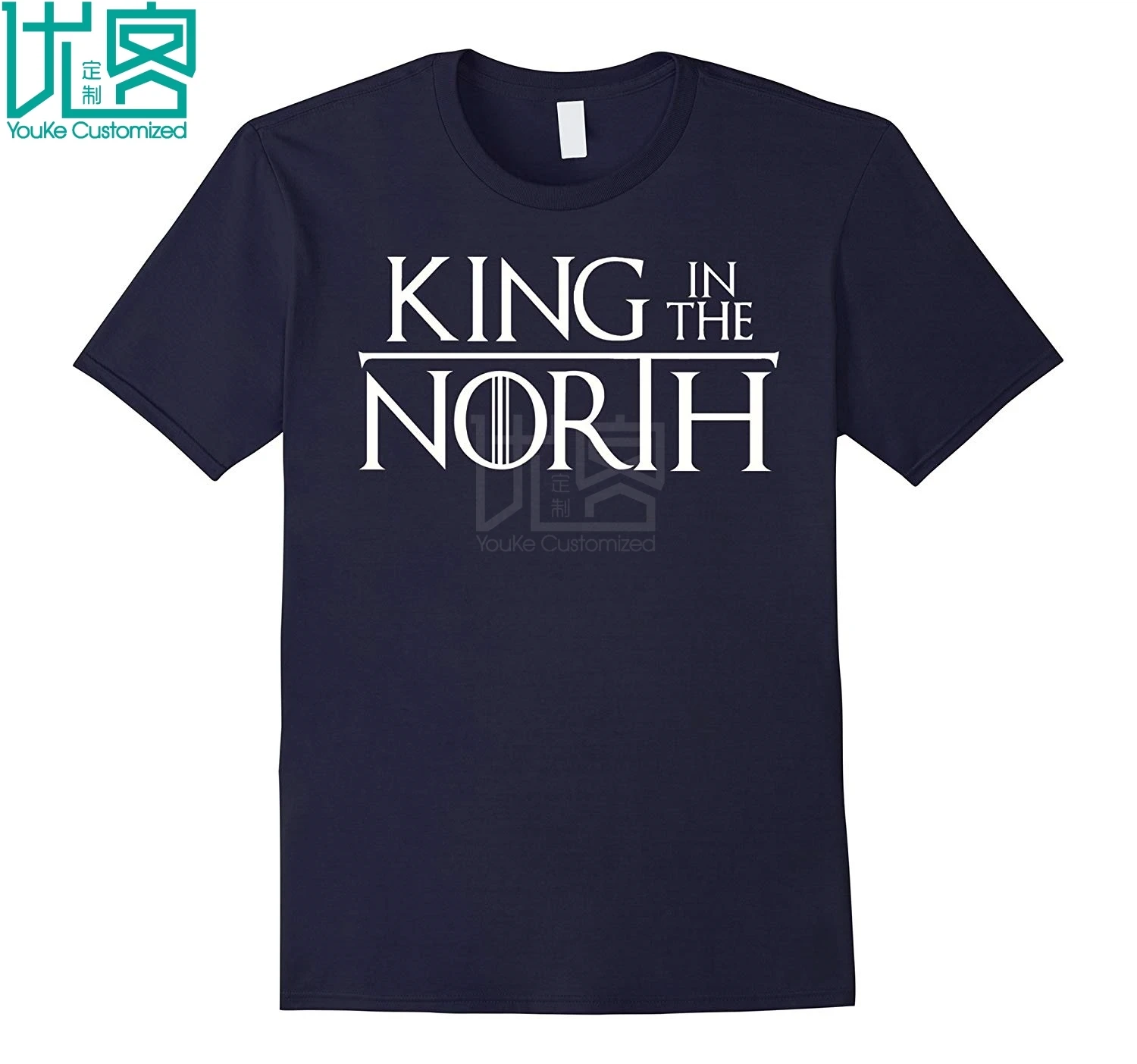 Футболка King In The North Tv Show Уникальные повседневные футболки с короткими рукавами 100%