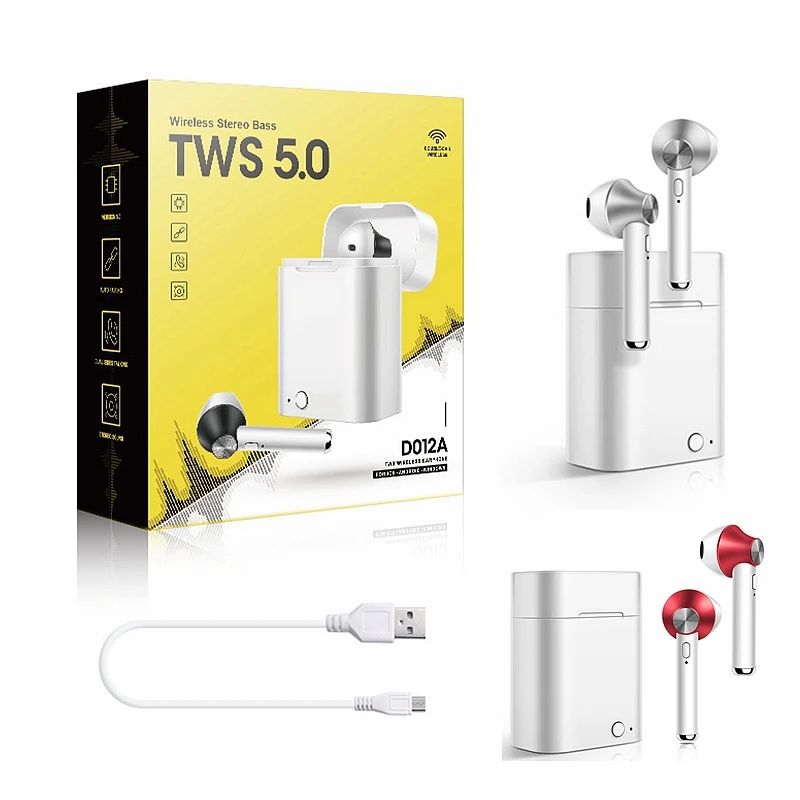 

TWS Earbuds Wireless 5.0 bluetooth earphones Stereo Cordless Headset For iPhone Smart Phone Sport Headset With Charging Box