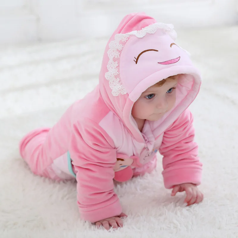 

2018 Winter New Style Needle Thick Velvet Warm Baby out Clothes Tolo Rabbit Genuine Product Childrenswear H2422