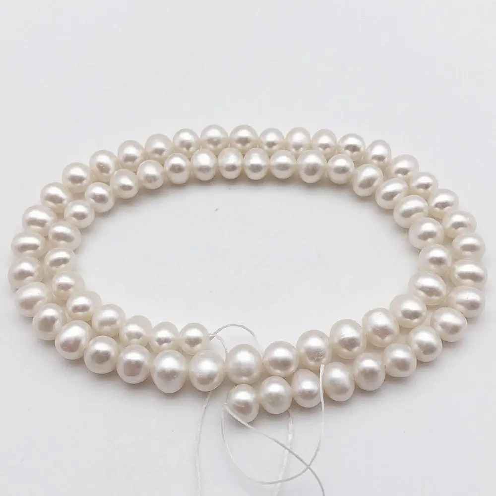 Круглые бусины с пресноводным жемчугом 6 7 мм 5 дюймов|beads loose|freshwater pearl beadspearl beads |