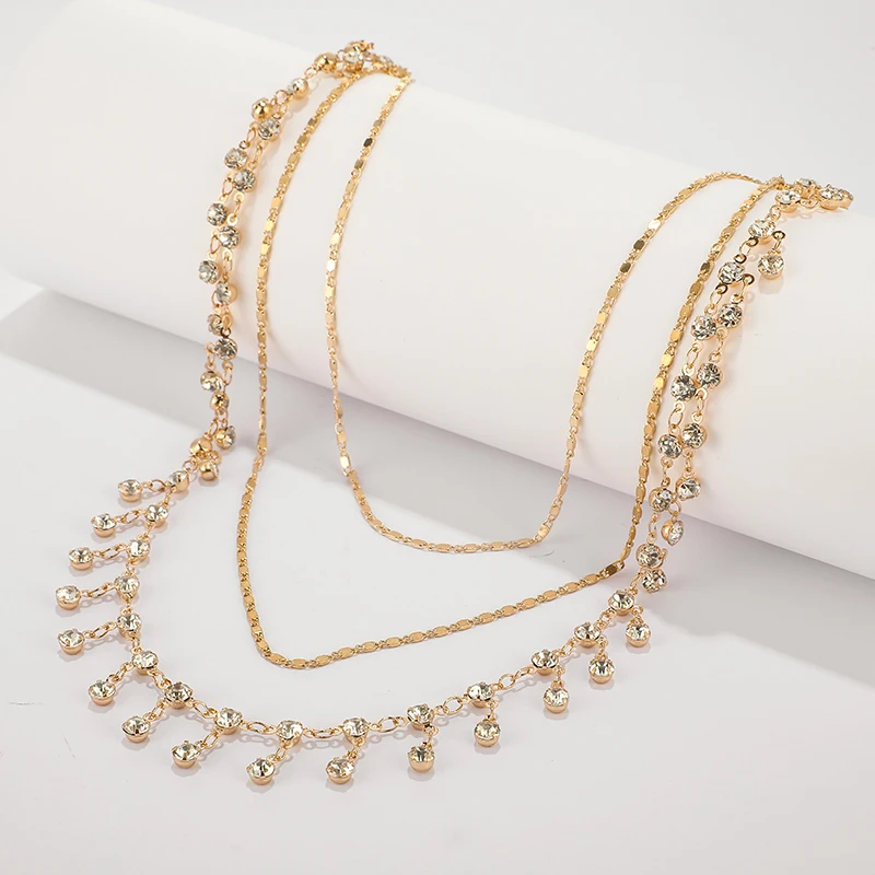 Tocona, роскошное золотое ожерелье для женщин, очаровательный блестящий прозрачный кристаллический камень, цепь, чокер, вечерние ювелирные изделия, аксессуары 8220