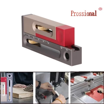 

Woodworking Table Saw Gap Slot Regulator Slot Ruler Make The Mortise and Tenon Movable Measuring Block Length Compensation Tools
