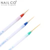 NAILCO 3pcs/set Thin Liner Drawing Pen Painting Stripes Flower UV/LED Gel Polish Brush For Nail Art Manicure DIY Tools Kit 3