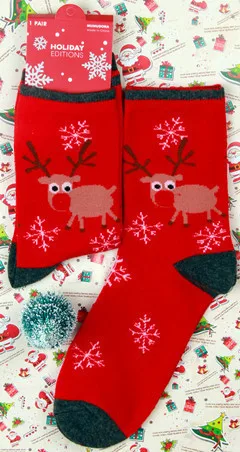 Высокое качество, Женская мода, рождественские носки, милые Рождественские сувениры для женщин, теплые забавные женские носки, носки, подарок на год - Цвет: D