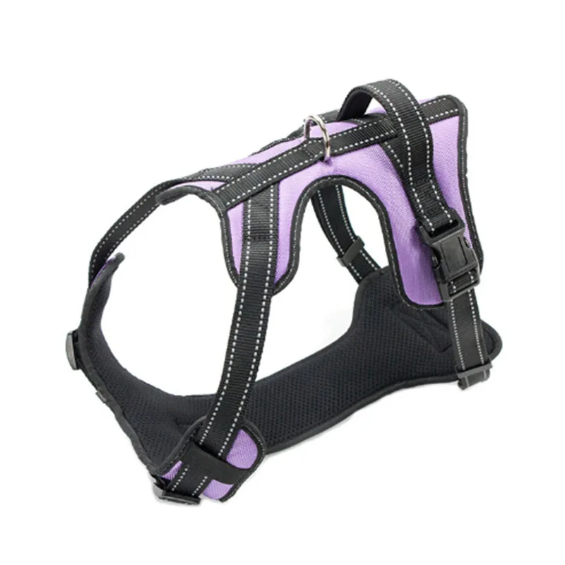 Reflective Nylon Large pet Dog Harness All Weather Service Dog Padded Adjustable Safety Vehicular Lead For Dogs Pet products