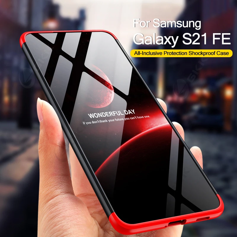 Per Samsung Galaxy S21 Fe 5G Custodia 360 Protezione Custodia Rigida Opaca Custodia Per Telefono Samsung S21 Fe S21Fe 5G Borse Per Telefono