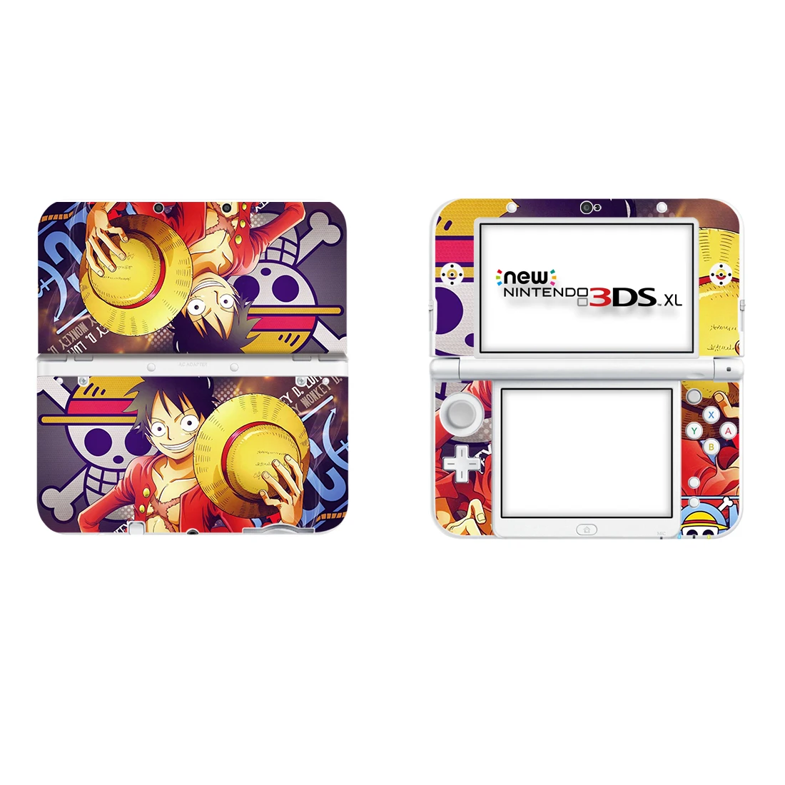 Аниме Одна деталь Луффи виниловая наклейка кожи Стикеры для нового 3DS XL LL шкуры Стикеры s для нового 3dsll Винил Защитная Наклейка