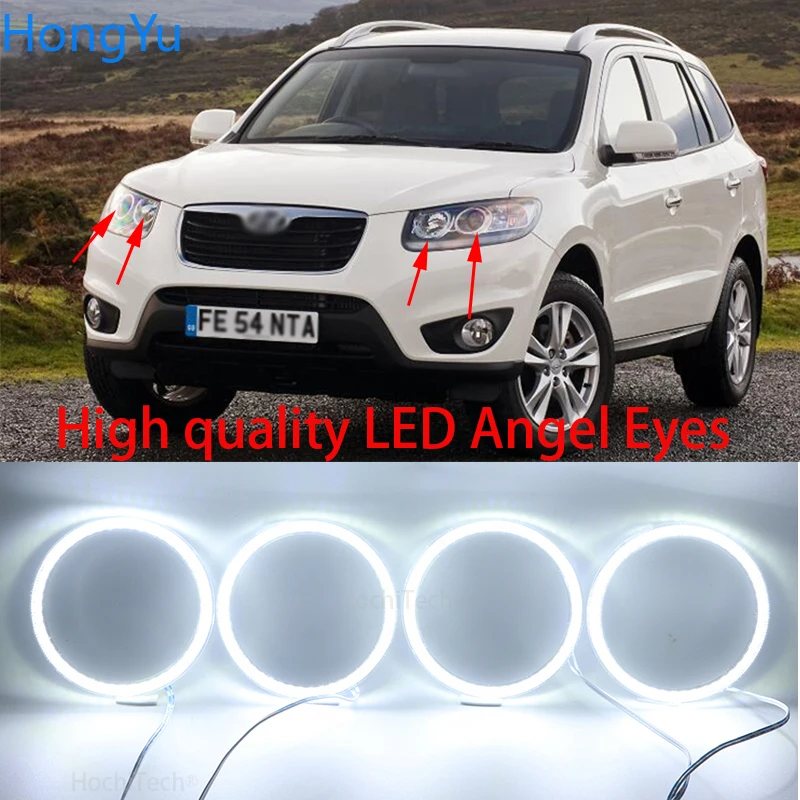 Для Hyundai Santa Fe santafe 2007 - 2012 супер яркий белого цвета 3528 SMD комплект светодиодов глаза