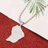 Stainless Steel Trendy French Guiana Map Pendant Necklaces Guyane Francaise Map Jewelry 3