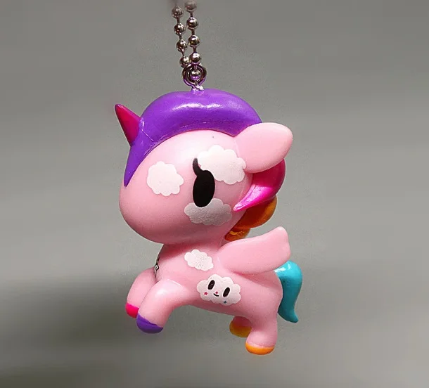 Silver 1 шт. 7 см Радуга Tokidoki Единорог Русалка фигурка кукла мини японский мультфильм Девушки Коллекция kawaii лошадь игрушка d10 - Цвет: Silver