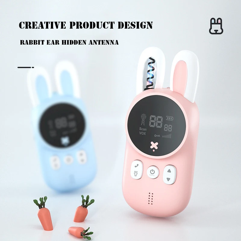 Walkie-talkies de juguete para niños, Mini walkie-talkies de mano, transceptor, rango de 3KM, correa para radio, interfono, juguetes para niños, regalos