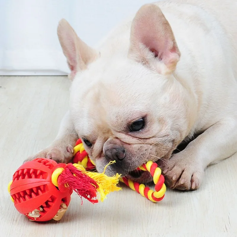 Pet Dog Molars игрушки для чистки зубов резиновый шнурок протекающий мяч игрушка укусы устойчивы для собак стоматологическое лечение интерактивный