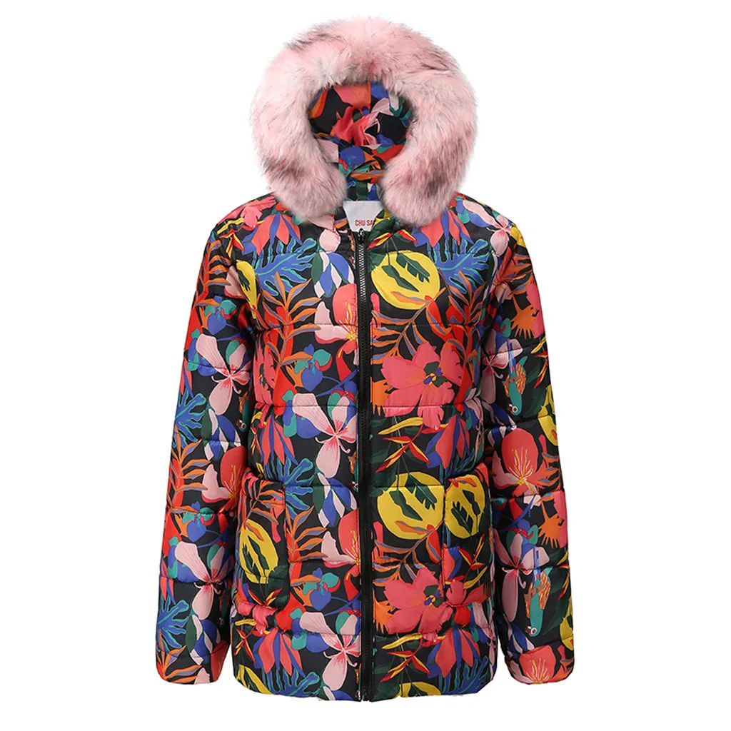 pink Sagace, одежда, парки, пальто для женщин, с принтом, Длинная толстовка, хлопок, длинное пальто, Зимняя Теплая стеганая куртка, верхняя одежда, пэчворк, пальто на молнии - Цвет: pink
