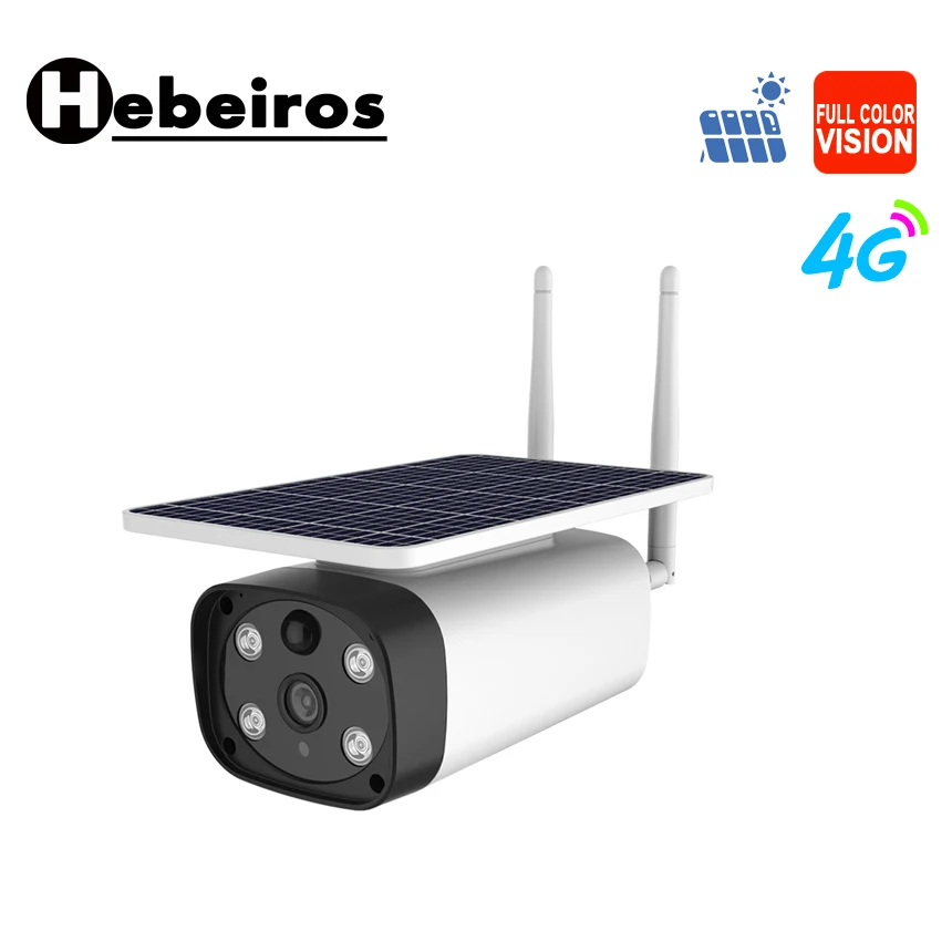 Hebeiros 3g 4G SIM карта солнечная батарея камера 1080P Starlight IP Wifi камера беспроводная уличная Водонепроницаемая камера видеонаблюдения CCTV