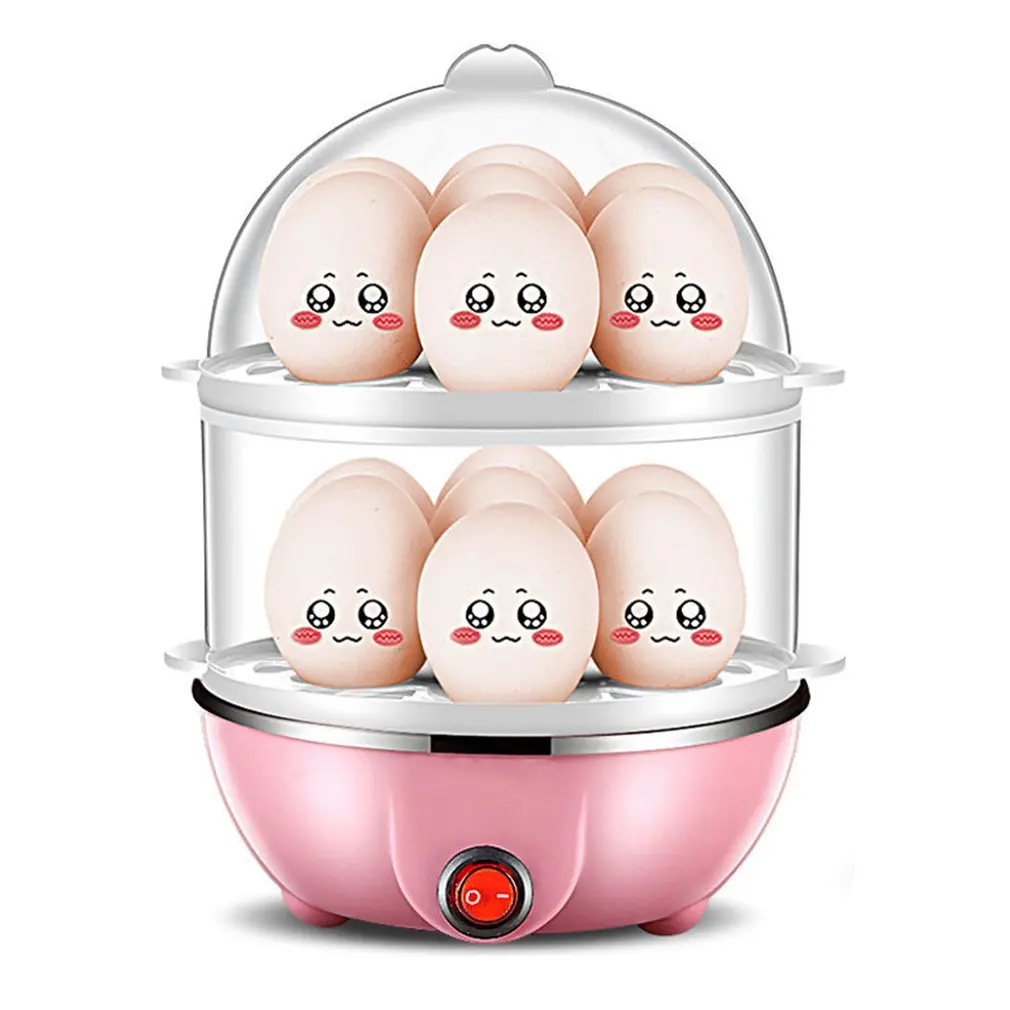 Multi-function Double-layer Steamer Home Automatic Egg Cooker Mini Breakfast Machine Stainless Steel | Дом и сад