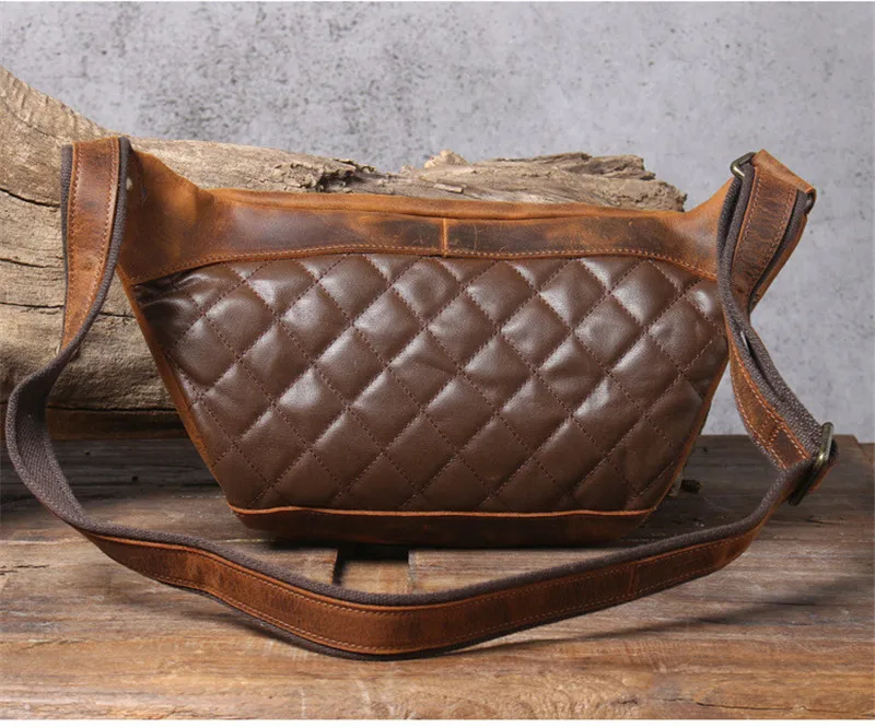 PNDME vintage natural crazy horse cowhide men's small chest bag outdoor  daily casual genuine leather motorcycle messenger bag - AliExpress