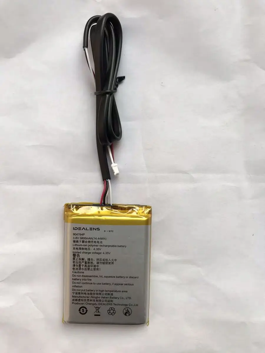 GND 3 8 V 3800mAh/14.44Wh 904764P Сменный аккумулятор для idealens K2 + Встроенный литий-ионный