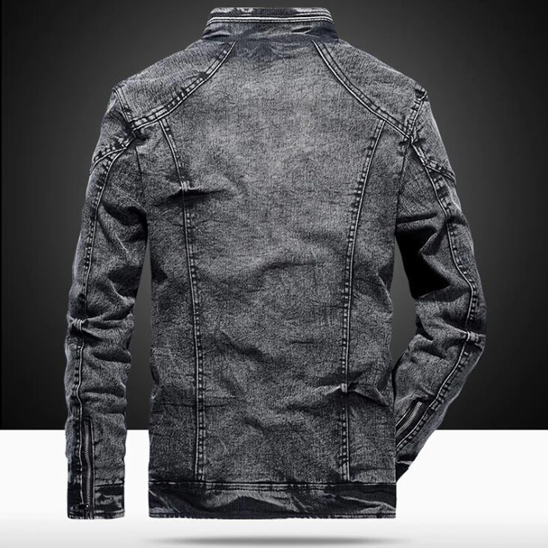 Джинсовая куртка для мужчин VogueTrendy Slim Fit винтажные джинсовые пальто мужские Ретро ковбойские модные джинсовые куртки поп весна осень теплое пальто