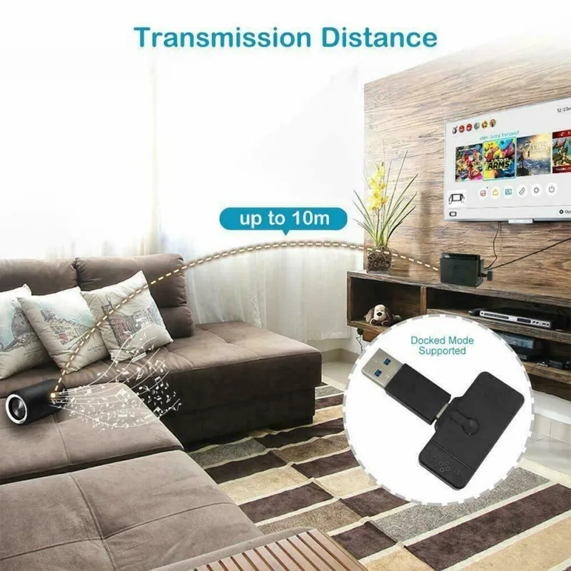 For PS4 USB Wireless Bluetooth Receiver 3 5mm Headphones Transmitter Adapter For Nintendo Switch PC Bluetooth adapter converter