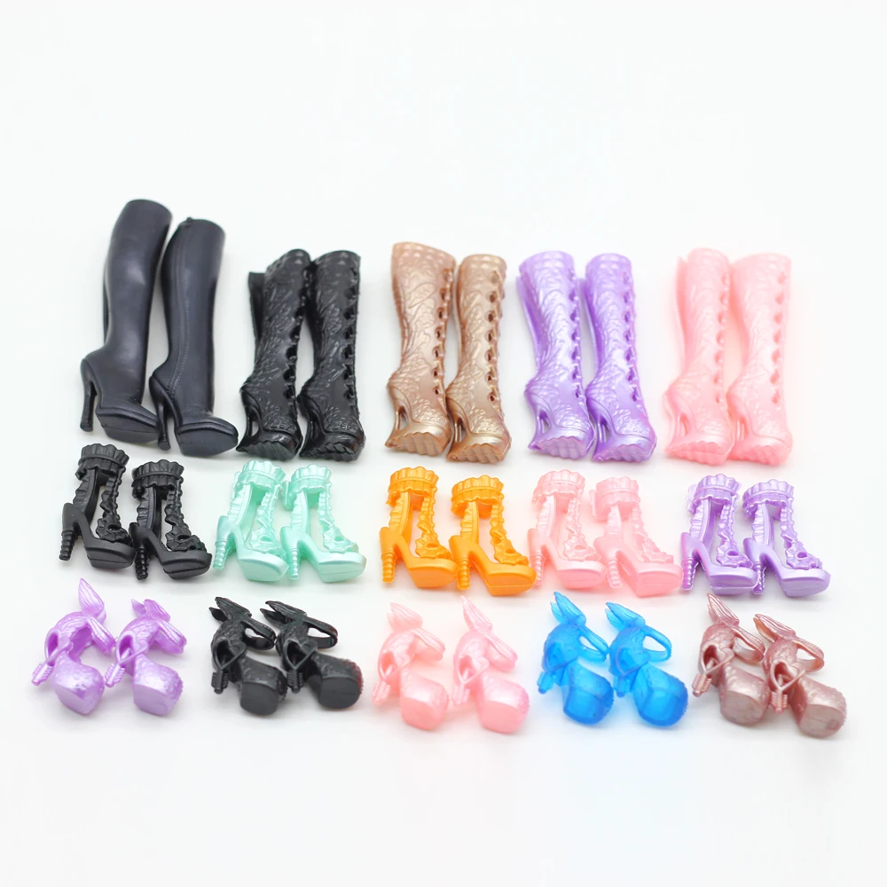 5pair Boots shoes For High Doll's Shoes Doll Boots Accessories girls toys et024 doll shoes