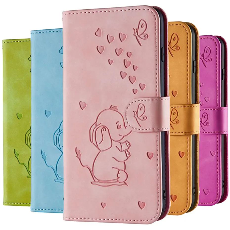 Flip PU Leather Case For Huawei P30 P20 Mate 20 Pro P10 Lite Honor 8X 9 Lite 3D Elephant Wallet Case Phone Cover huawei snorkeling case