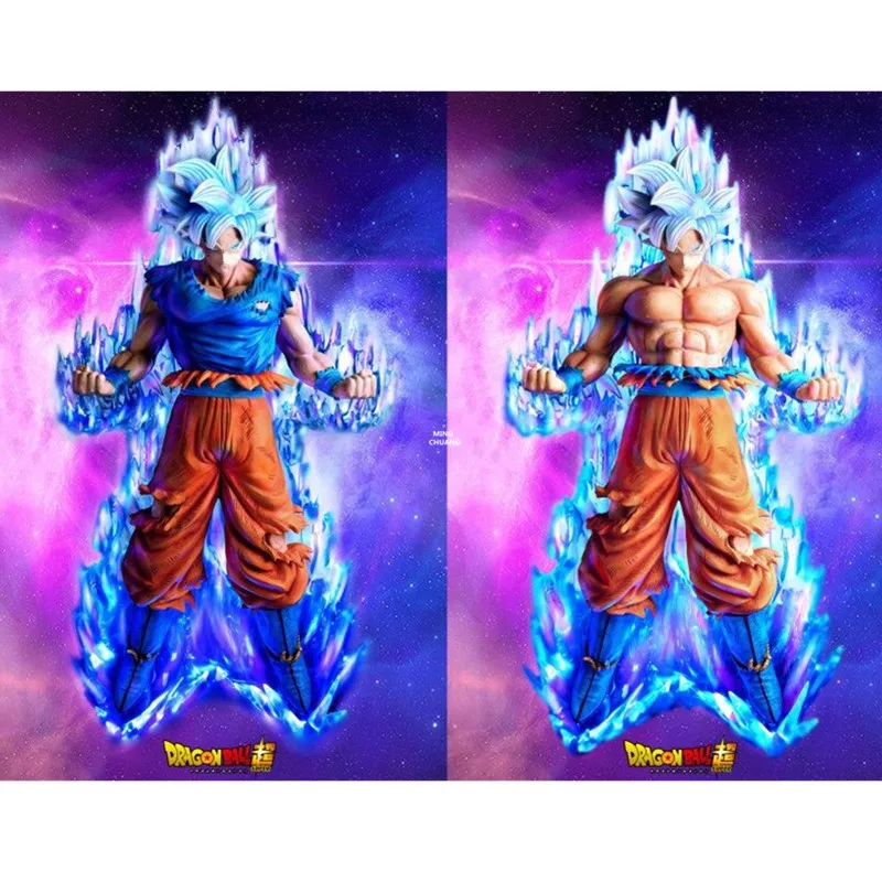 24" Dragon Ball Z Statue Son Goku Bust Migatte no Gokui Full-Length Portrait With LED Light GK Action Figure Toy BOX 60CM V443