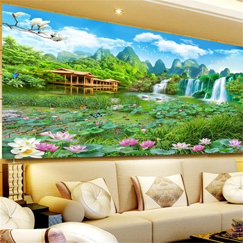 

DIY Diamond 5D Embroidery Cross Stitch Full Round Drill Picture Mosaic Landscape painting Wall Art Gift Painting Home Wall Decor