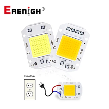 

Real Power 20W 30W 50W LED COB Chip 220V 110V No Need Driver for Flood Light Spotlight Rectangular Matrix DIY Lighting