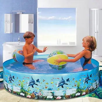 

Summer Foldable Swimming Pool Outdoor Indoor PVC Inflatable Swimming Adults Bathing Swimming Kids Pool Pool Round Tub Porta Y0U4
