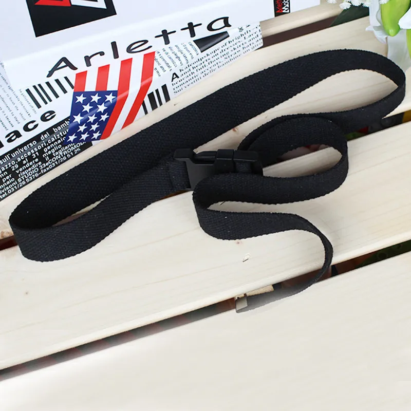 YELITE модное повседневное cintos de cintura com fivela de plástico preto cinto de lona alpargata para mulher harajuku кор твердых cintos longos - Цвет: Черный