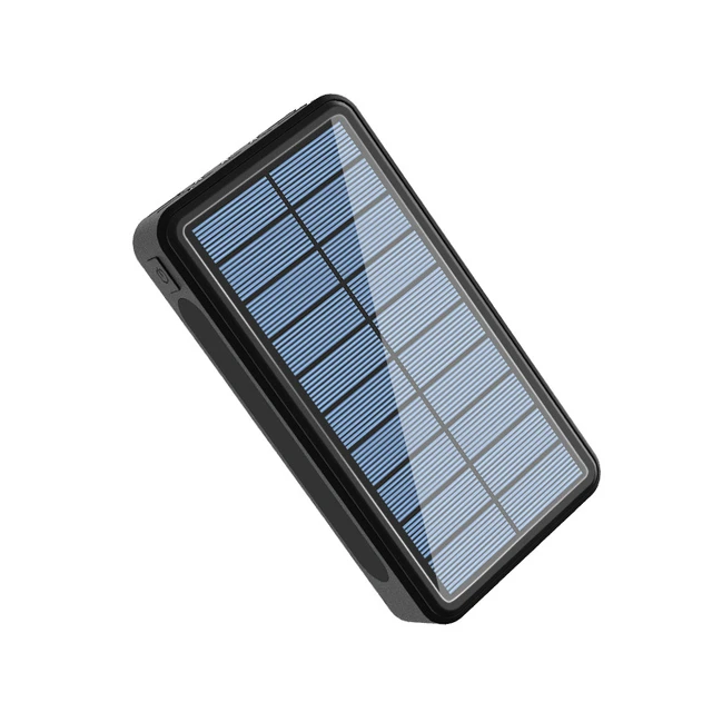 50000mAh Solar Power Bank Portable Fast Charging Powerbank for iPhone 14  Xiaomi Samsung Powerbank with Cable LED Light Poverbank