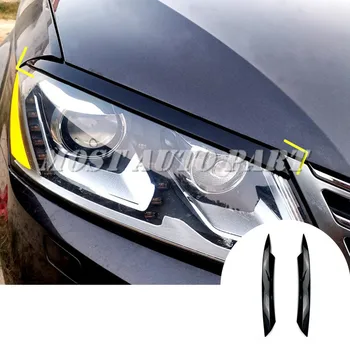 

Carbon Fiber Look Black Headlight Eye Lid Eyebrow Cover Trim For Volkswagen VW Passat B7 2010-2014 2pcs