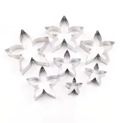 7Pcs Rose Flower Calyx Cutting Die Stainless Steel Cake Cutters Pastry Baking Mould Fondant Mold Cake Cookie