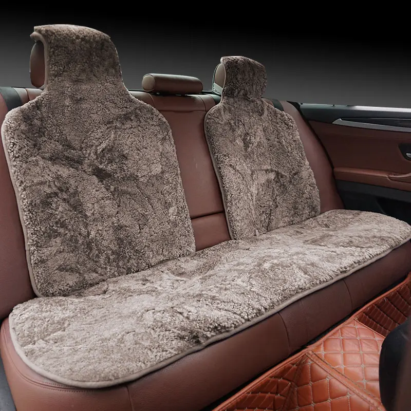 Universal Car Seat Covers Mouton Sheepskin Car Seat Cushion Fit All Cars Seat Protector Covers Automobiles Interior Accessories