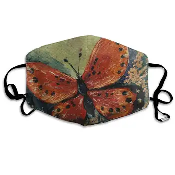 

Painting Flower Butterfly Art Customized Dust Mouth Mask Reusable Anti-Dust Face Mask Adjustable Earloop Skin Protection
