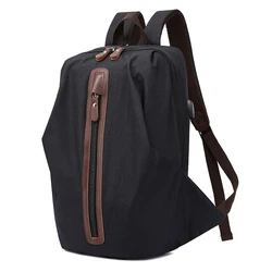 New Men's Canvas Backpack Waterproof Material Casual Fashion Designer High Quality Design Large Capacity Multifunctional Backbag