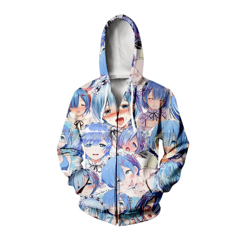 Re Zero толстовка с 3D-принтом &quotстарт жизни в другом мире&quot рубашка свитшот хипстер